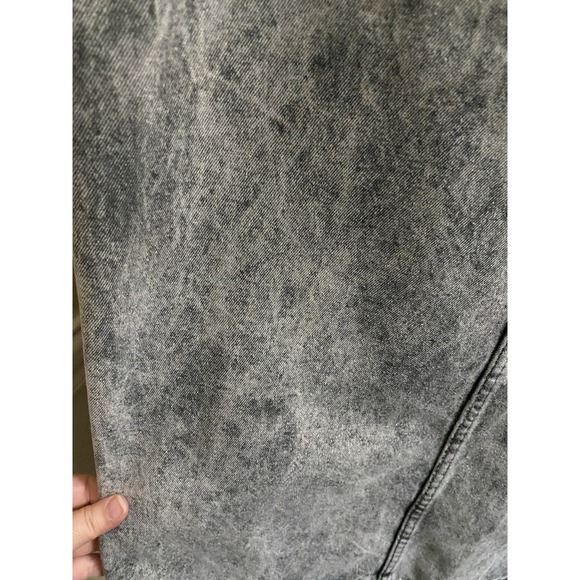 Vintage 80's Kayo of California Denim Gray Acid Wash Pencil Skirt Slit Sz 13/14 - Picture 6 of 11